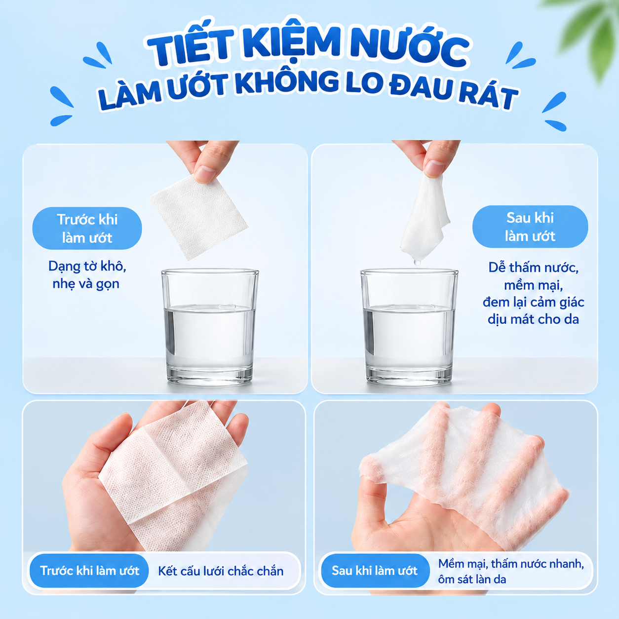Bông đắp toner lotion mask kéo dãn Likado túi 300 miếng cotton mềm