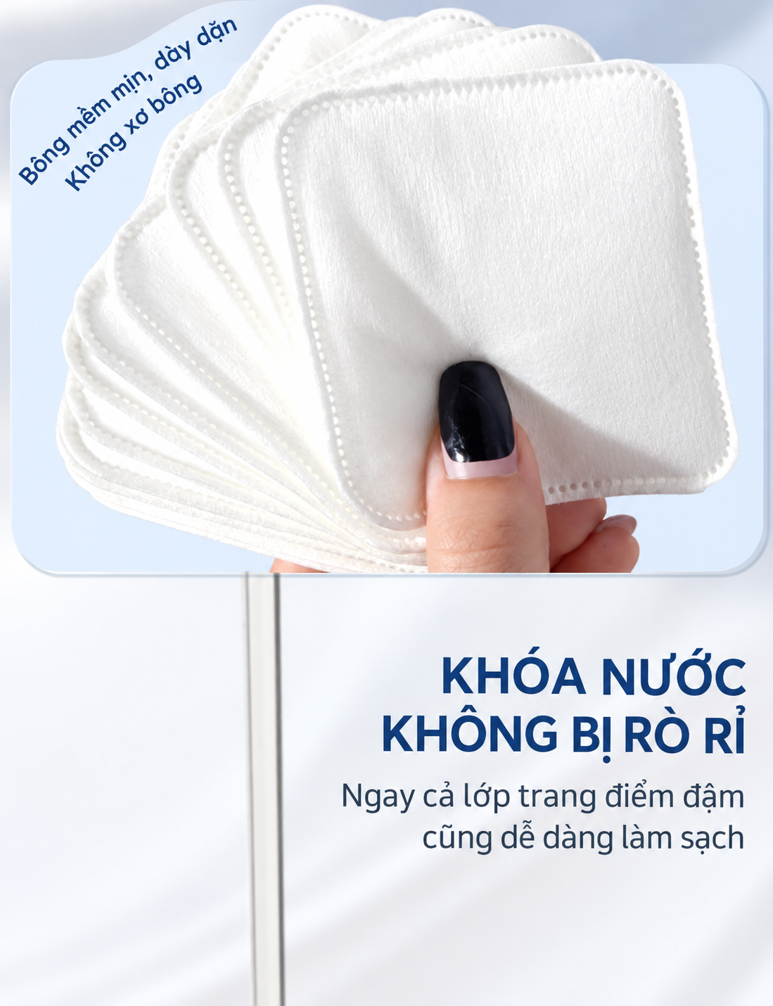 Bông tẩy trang Likado Túi 400 miếng bông hữu cơ kích thước 5 * 6cm
