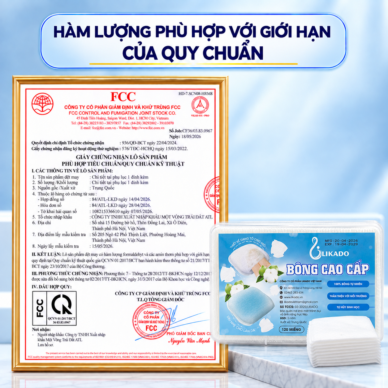 Bông tẩy trang cao cấp 120 miếng dạng túi likado