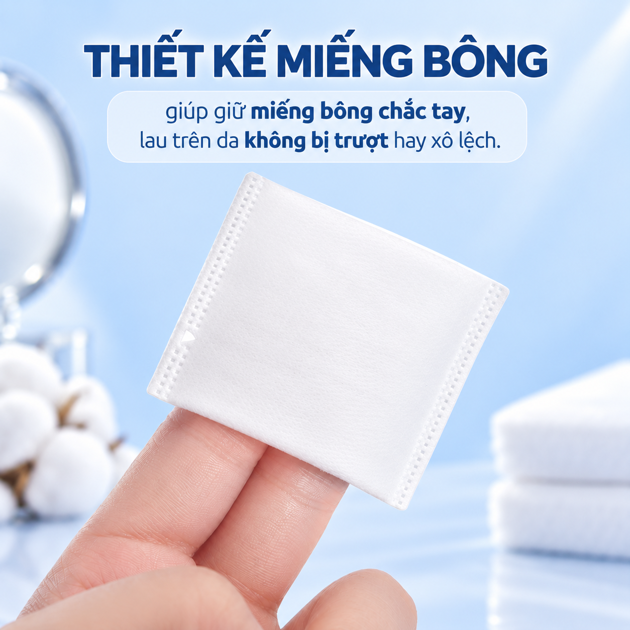 Bông tẩy trang cao cấp 120 miếng dạng túi likado