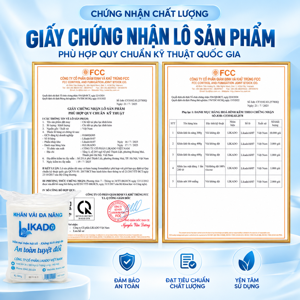 Khăn khô đa năng Likado dạng cuộn lớn 500g