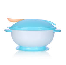 Bát chống đổ kèm nắp và thìa cảm ứng nhiệt Upass