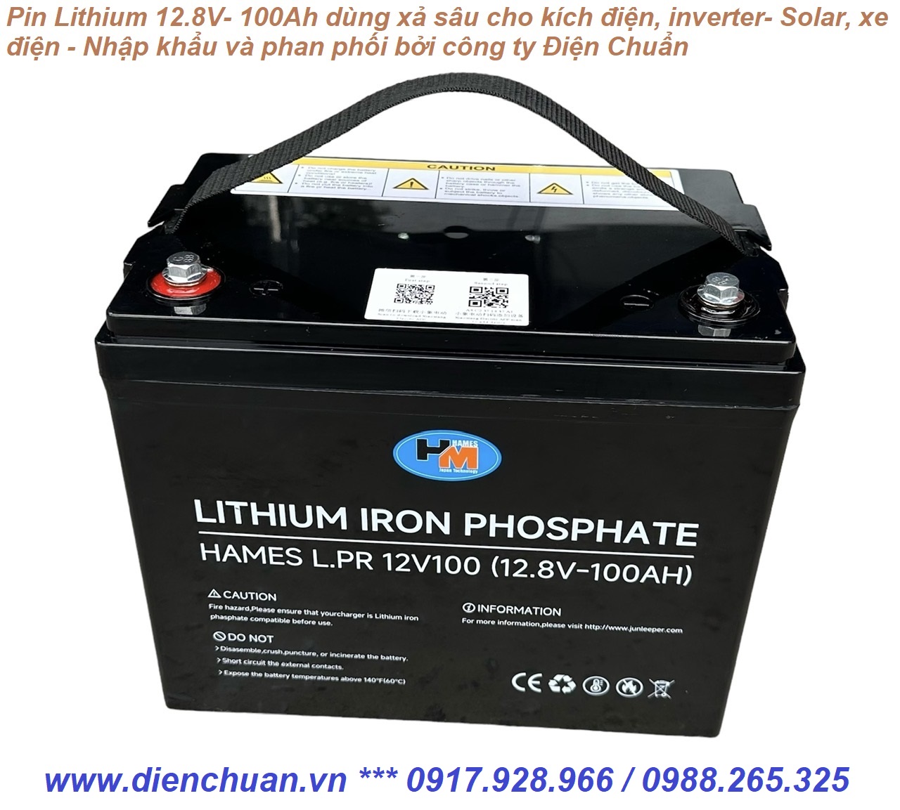 Video giới thiệu Pin lithium 12V 100Ah ( 12.8.V 100Ah) HAMES L.PR 24V100 25.6V 100Ah
