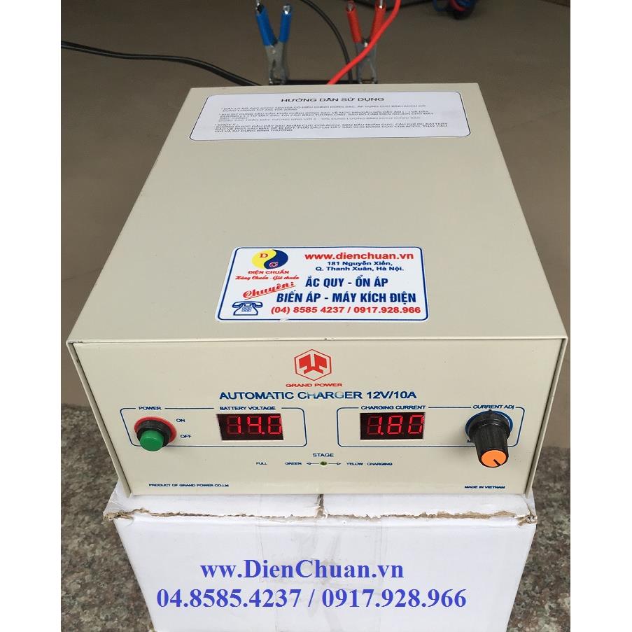 Máy Nạp Ắc Quy Tự Động Điện Chuẩn 12V-10A 12V/7Ah-200Ah