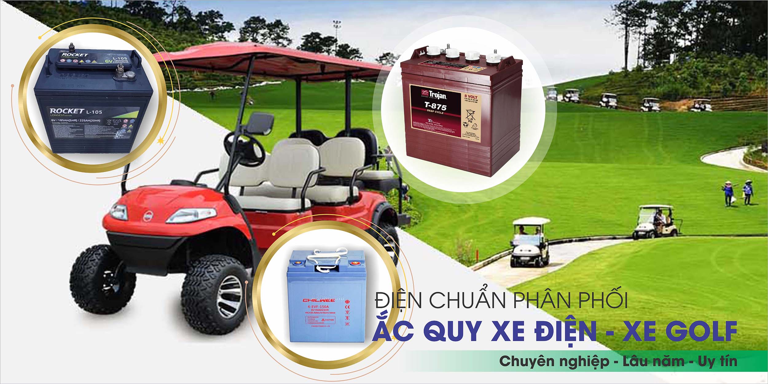 ắc quy xe điện du lịch giá rẻ, ắc quy xe điện 6V, ắc quy xe điện 8V