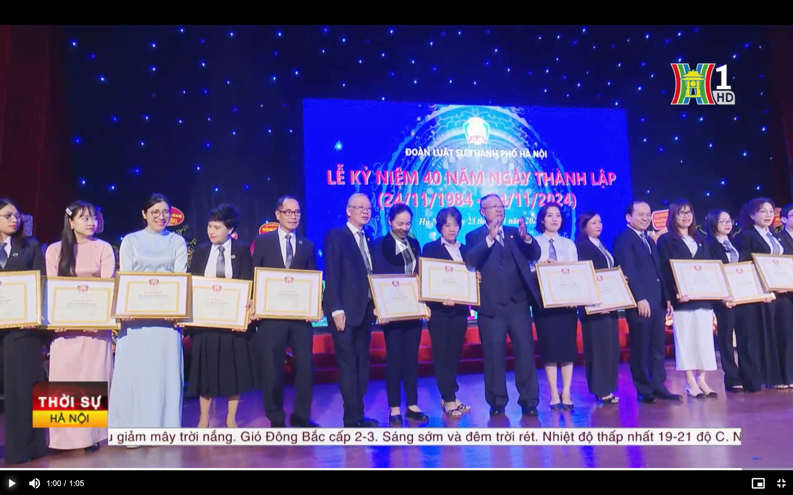 TAT LAW FIRM VINH DỰ NHẬN GIẤY KHEN TẠI LỄ KỶ NIỆM 40 NĂM THÀNH LẬP ĐOÀN LUẬT SƯ TP. HÀ NỘI