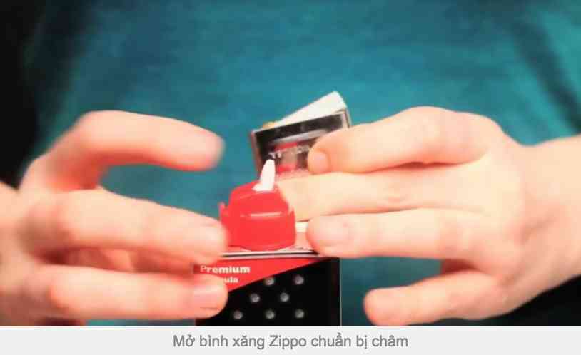 Châm xăng zippo Mỹ đúng cách