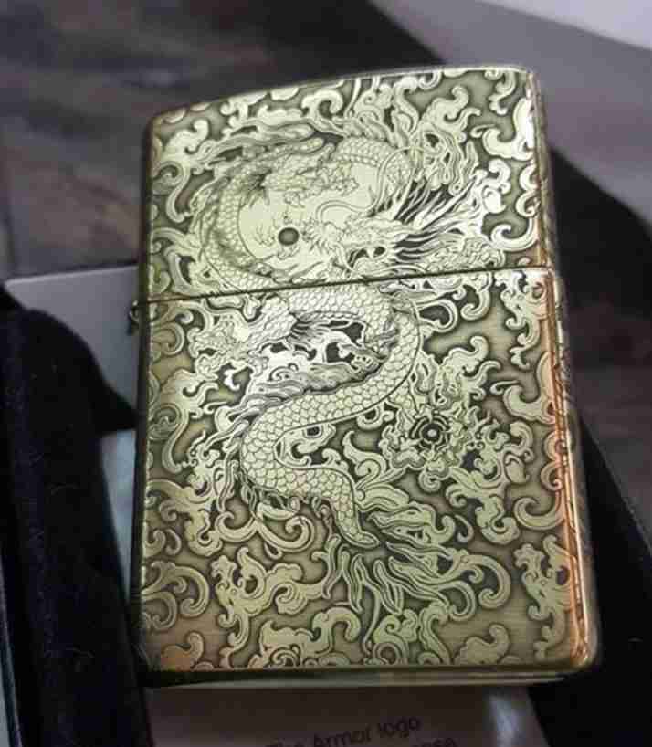 Bật lửa zippo đồng thau vỏ dày Mỹ xuất Nhật xu hướng chơi zippo 2017