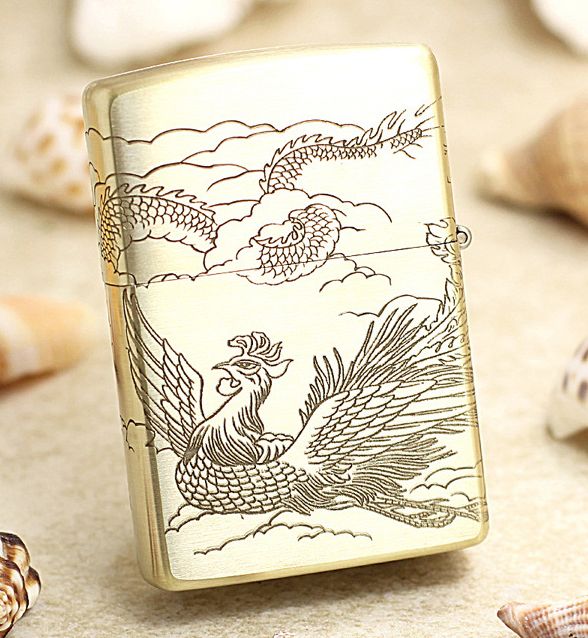 bật lửa zippo mỹ long phượng 1