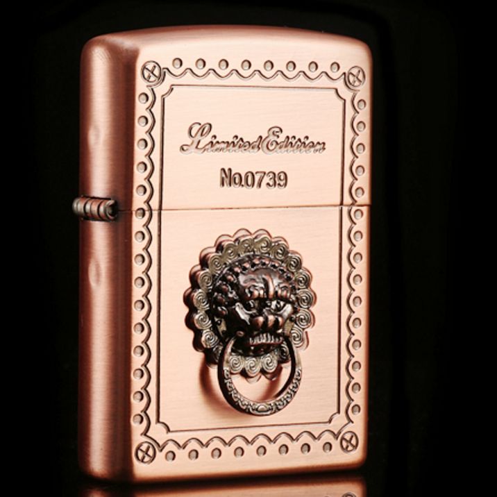 zippo phong thuy đồng đỏ