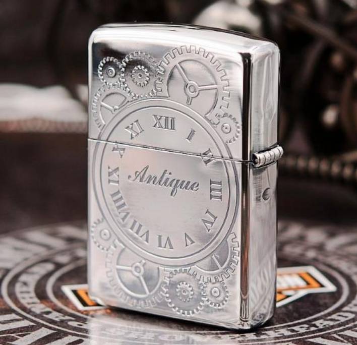 bật lửa zippo đồng hồ