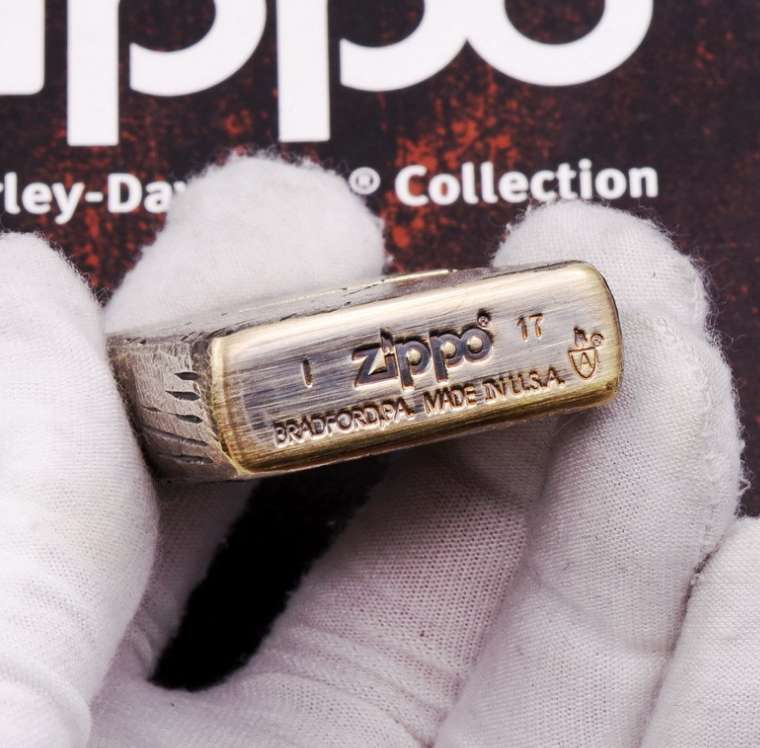 bật lửa zippo đồng khối dày cổ điển