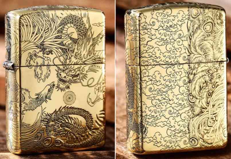 zippo rồng phượng dày