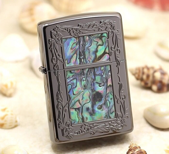 zippo khảm xà cừ