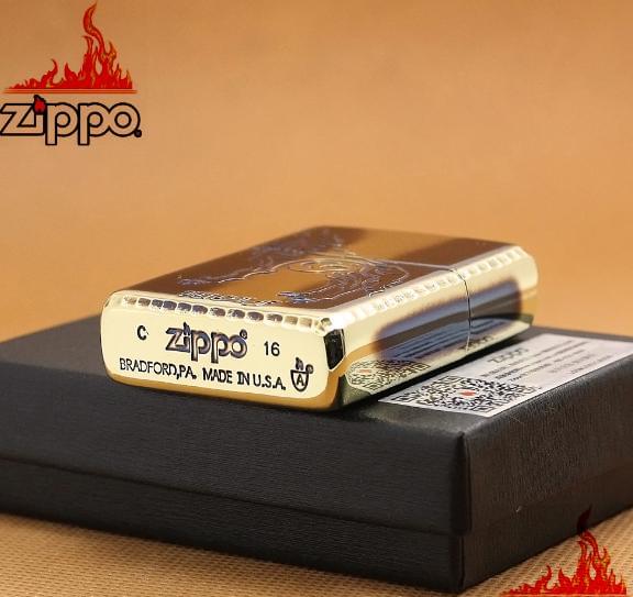 Zippo Armor Copper Wolf dập nổi 1