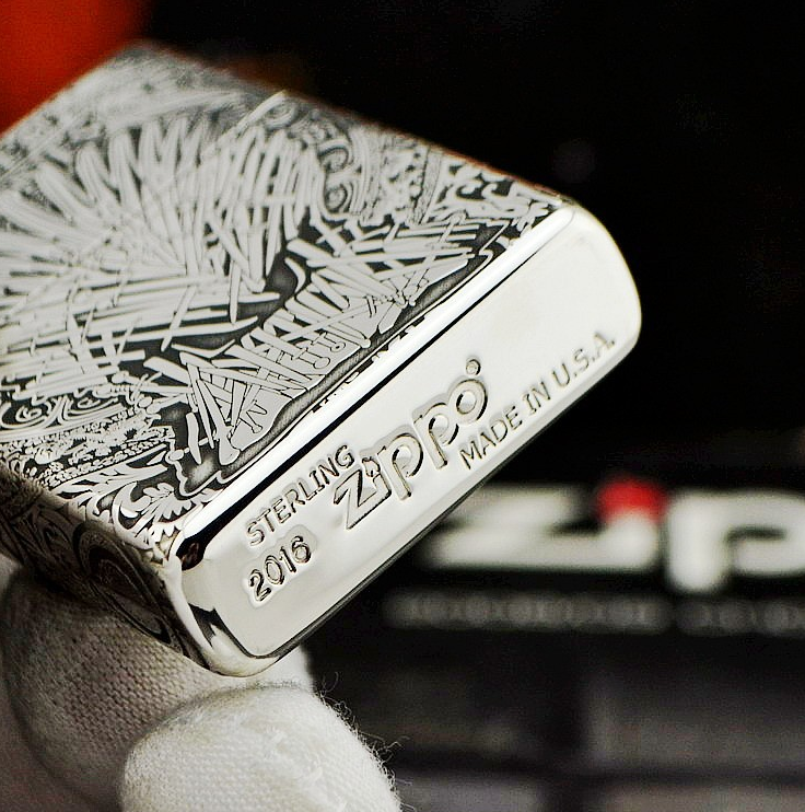 zippo bạc khối