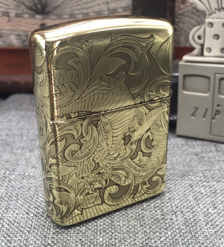 Zippo rồng đồng vỏ dày 2017