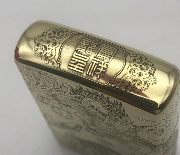 Zippo rồng phượng đồng dày