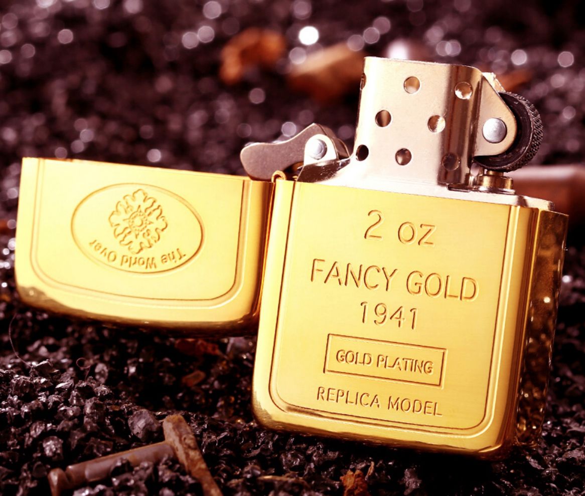 Zippo 2 oz FANCY GOLD 1941 Gold Plating Chính hãng Mỹ Zippo79