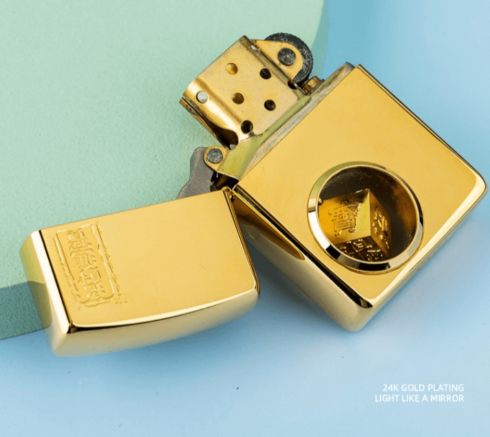 bán Zippo mạ vàng 24k