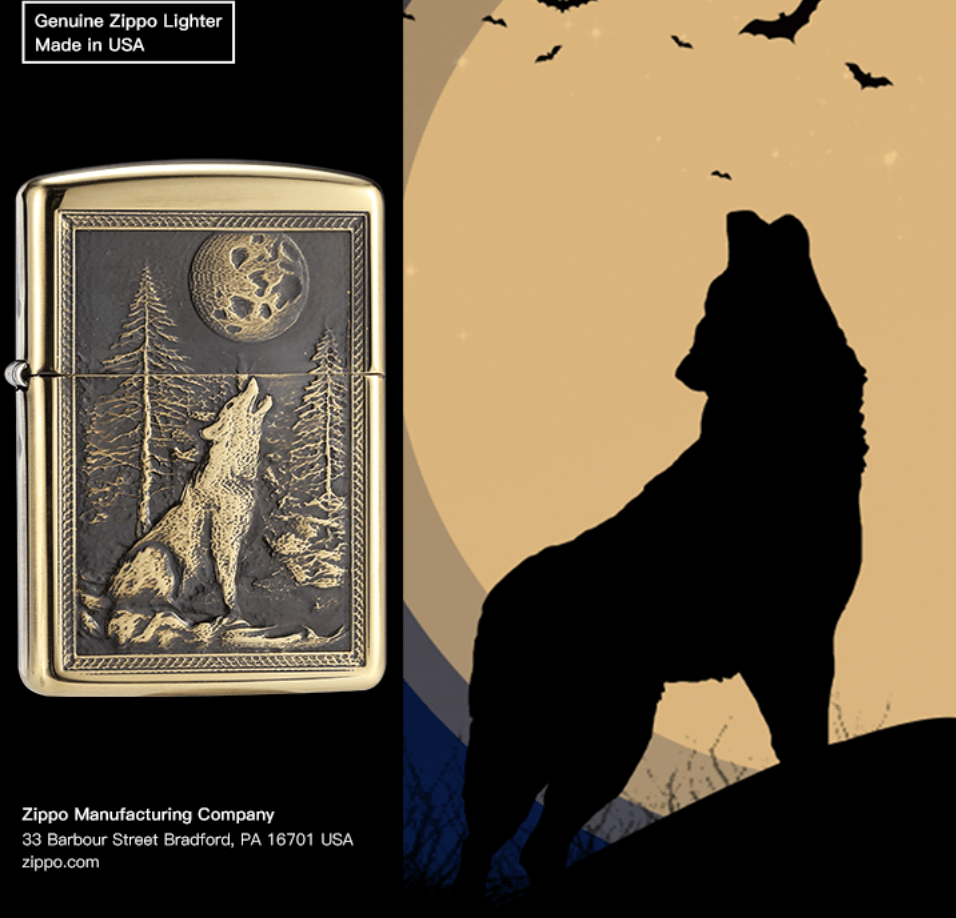 Zippo sói nổi hú ánh trăng giới hạn 1000 con - Zippo79