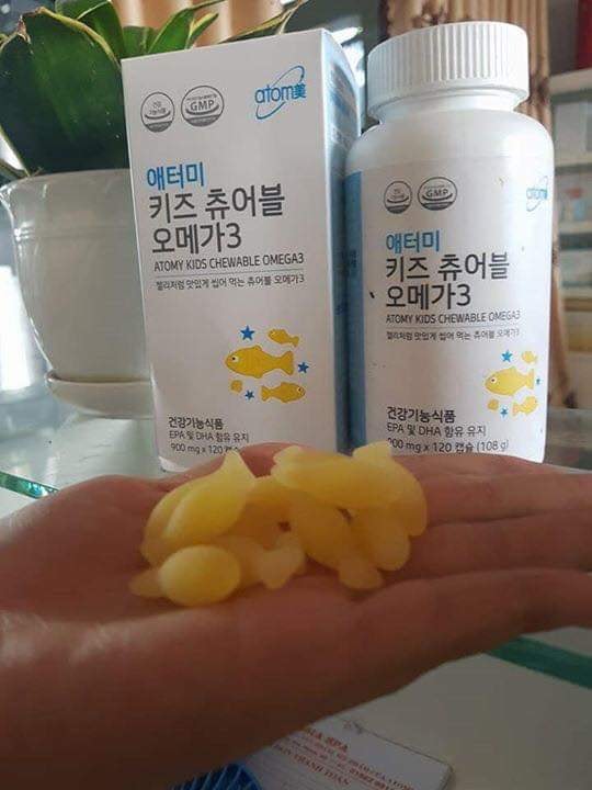 Bổ sung DHA, EPAcho trẻ em - Atomy kids chewable omega-3