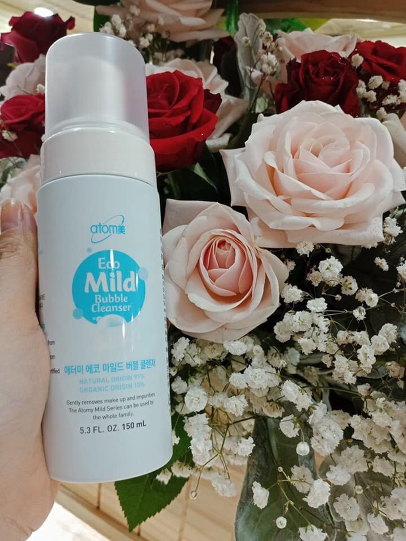 Sữa rửa mặt  cho da yếu, da nhạy cảm - Atomy Eco Mild Bubble Cleanser