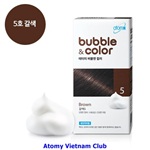 Atomy Bubble & Color số 5 - Dầu gội nhuộm tóc Atomy màu nâu