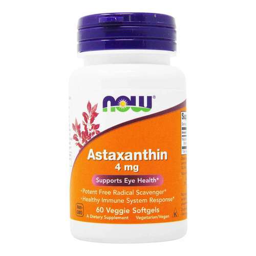 [DATE 6/2024] VEGAN - Viên uống chống oxy hoá NOW Astaxanthin 4mg 60 viên