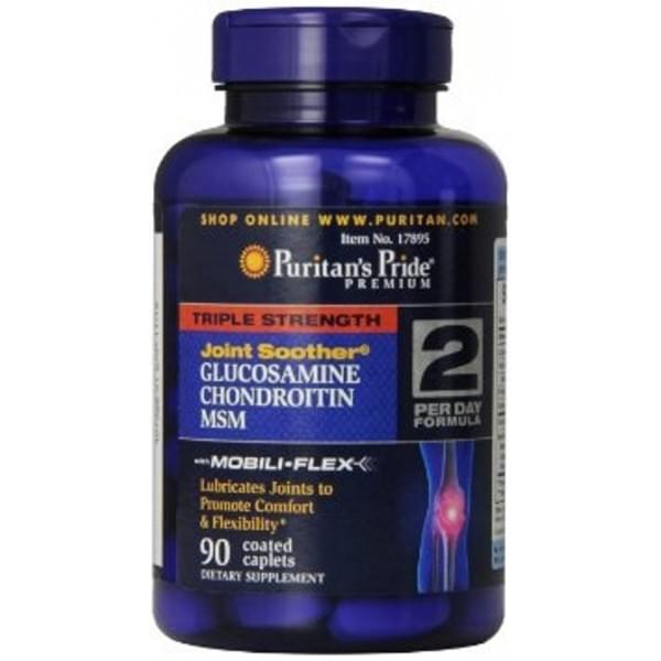 [4/2024] Triple Strength Glucosamine Chondroitin MSM 90 viên hãng Puritan