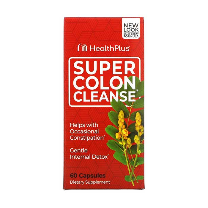 [DATE 10/2023]KHÔNG VEGAN - Viên uống Giải độc, nhuận tràng, giảm táo bón Health Plus Super Colon Cleanse 60 viên