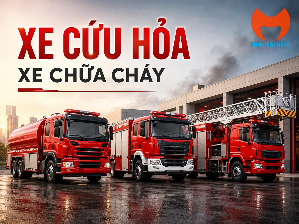 Minh họa các nhóm xe cứu hỏa và xe thang chữa cháy
