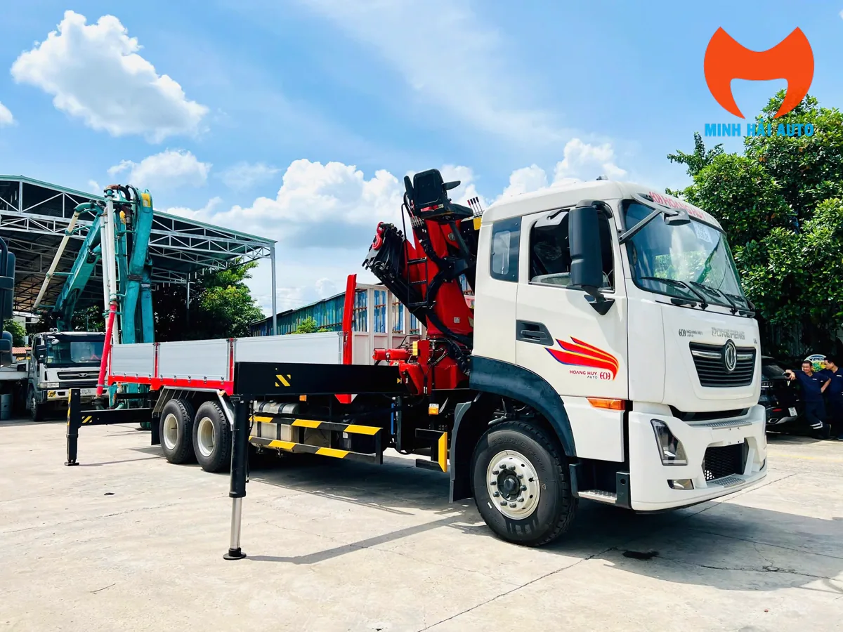 Dongfeng KL270 gắn cẩu SPK 32080 mở chân chống trước và sau