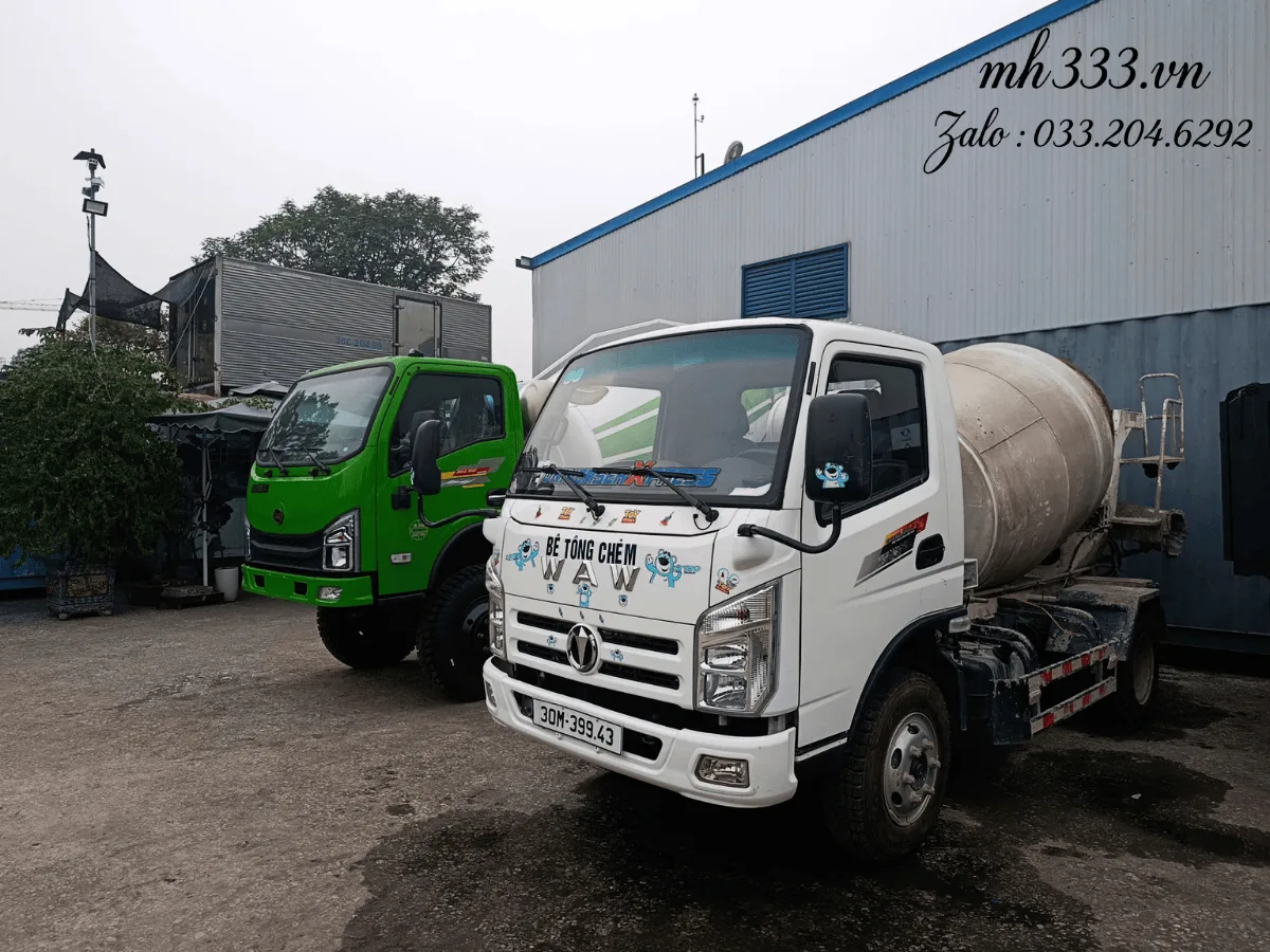Hệ thống bồn trộn 2 khối và cụm thủy lực xe trộn WAW 2024