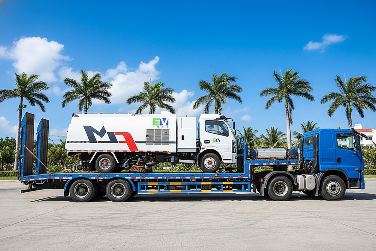 Bàn giao xe quét rác điện tại Minh Hải Auto