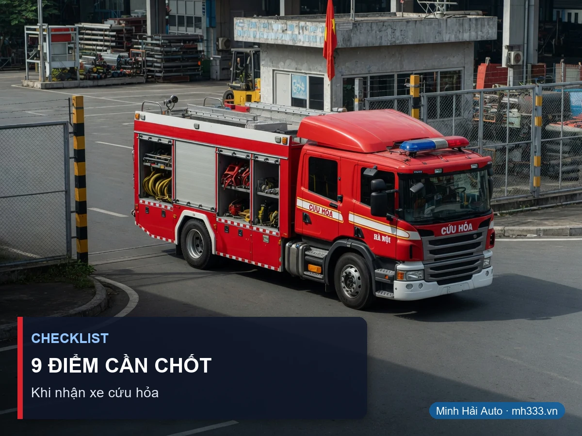 Bán xe cứu hỏa: 9 điểm cần chốt trước khi nhận xe