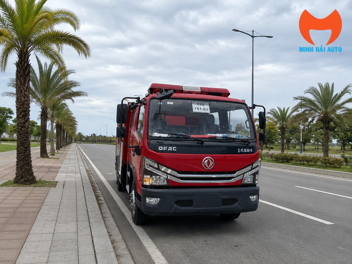 Cabin kép xe cứu hỏa Dongfeng 6 khối cho đội PCCC cơ sở