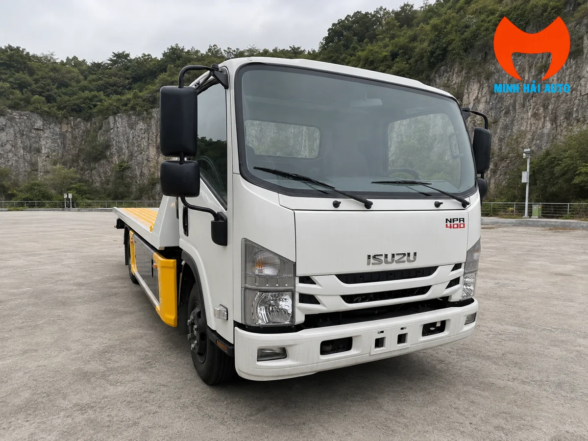 Cabin xe cứu hộ sàn trượt Isuzu NPR 400