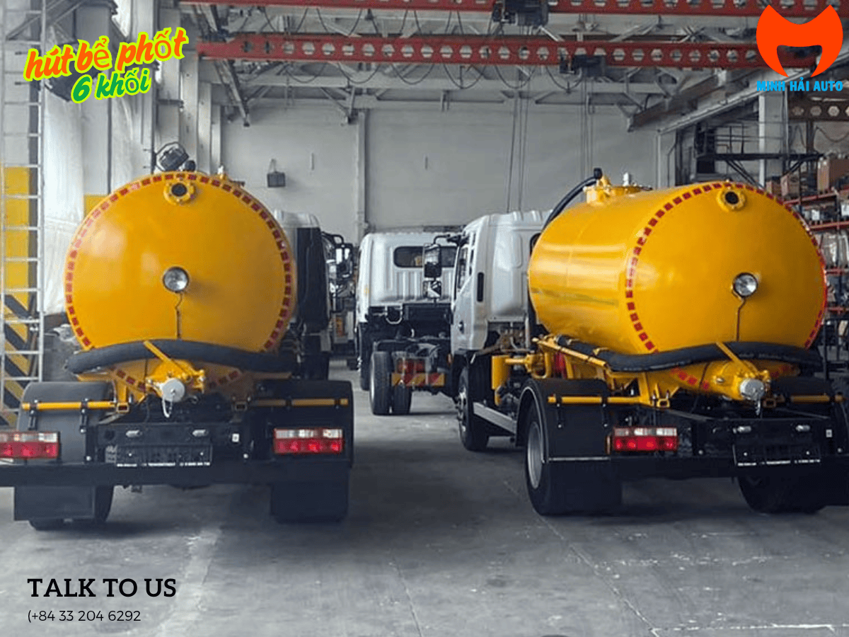 Xe hút bùn chân không dongfeng 6 khối
