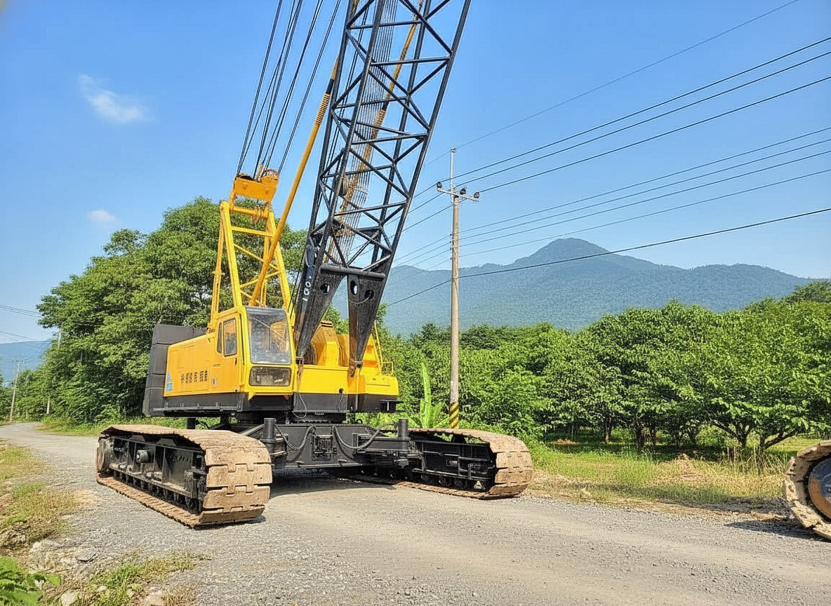 Cẩu Bánh Xích 100 Tấn trong Xây Dựng