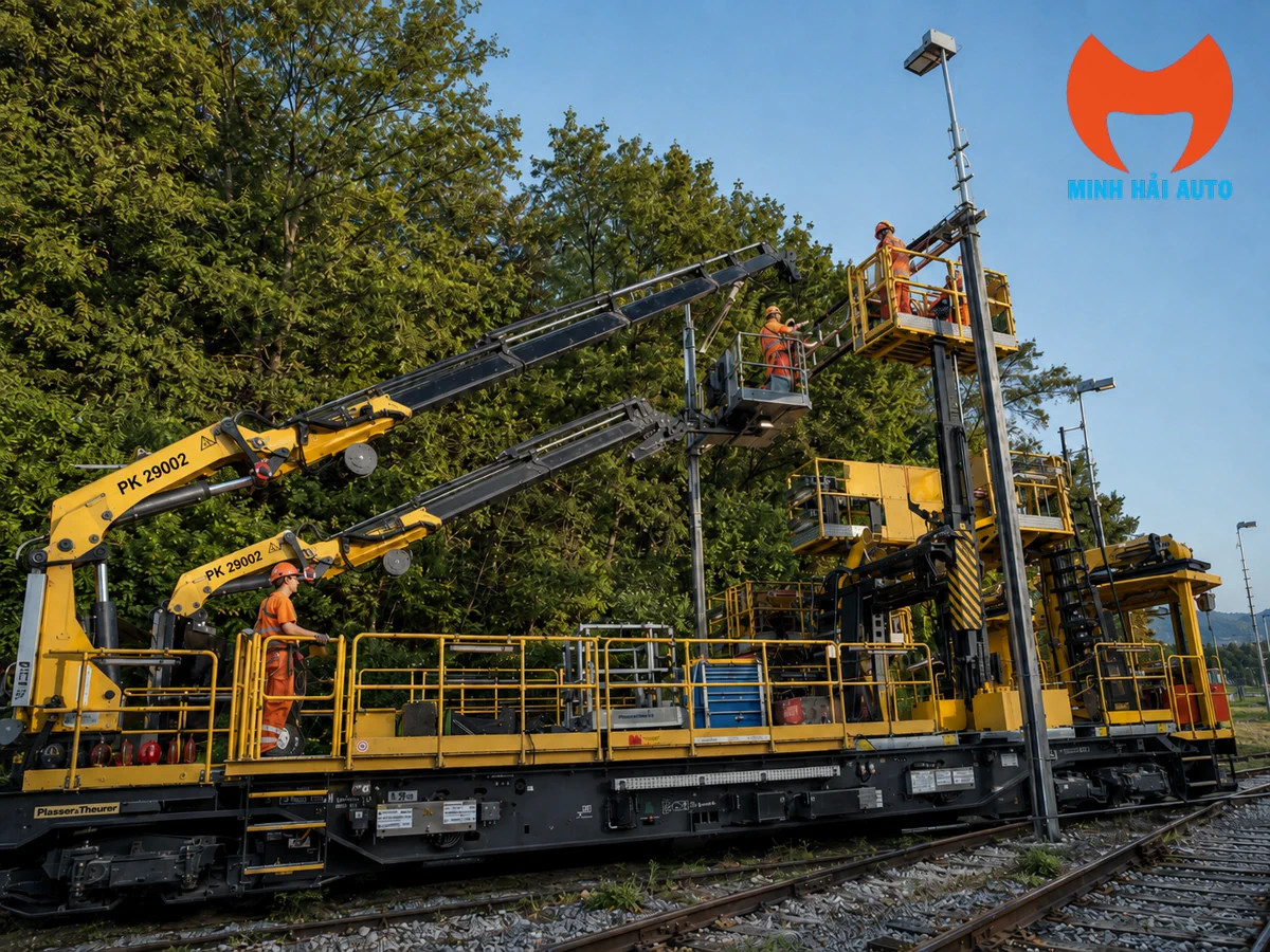Cẩu railway systems Palfinger PK 29002 tầm với 21m