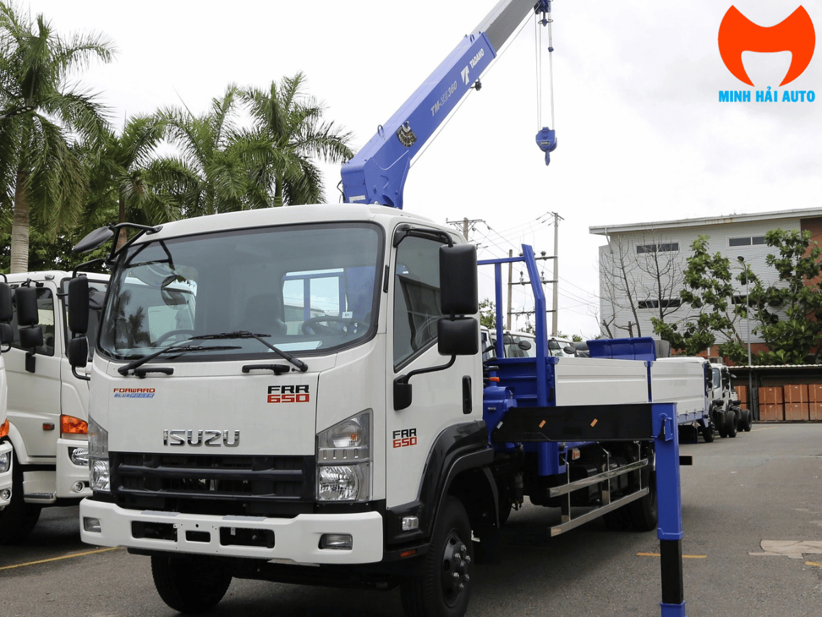 Cẩu Tadano TM-ZE360 3 tấn 4 đoạn Nhật Bản tầm với 9,8m có giỏ nâng người