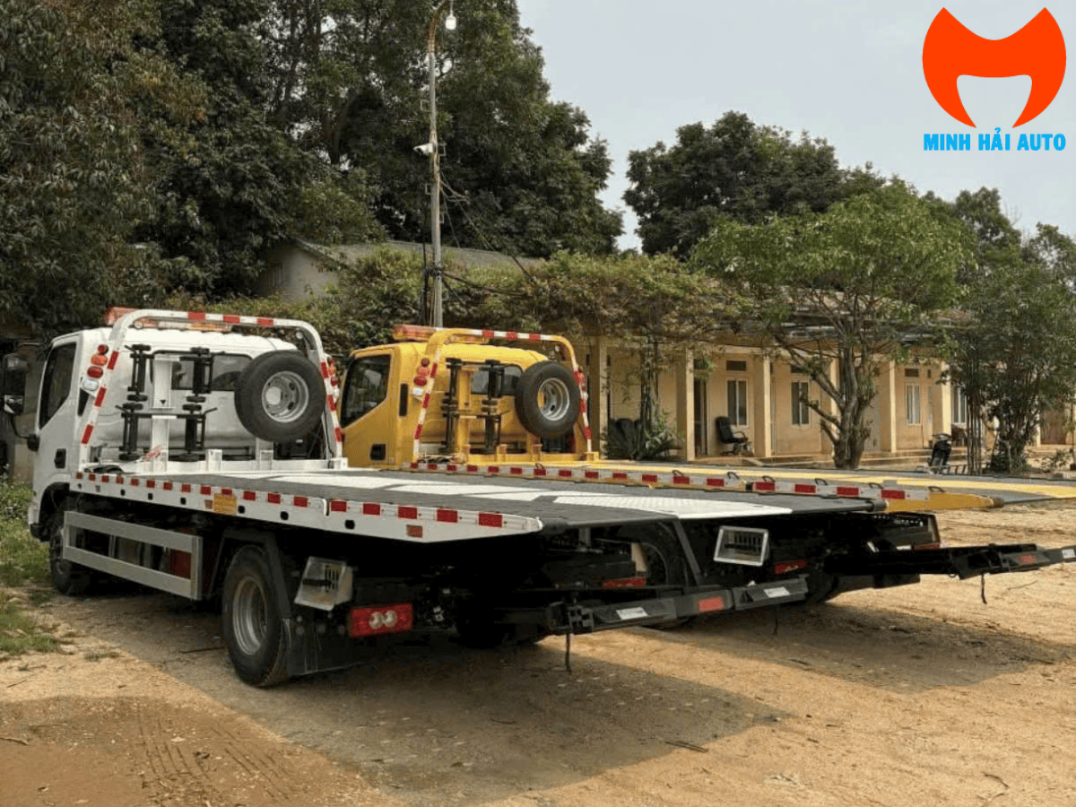 Cấu tạo sàn trượt xe cứu hộ FOTON Aumark với góc nghiêng thấp, phù hợp xe gầm thấp