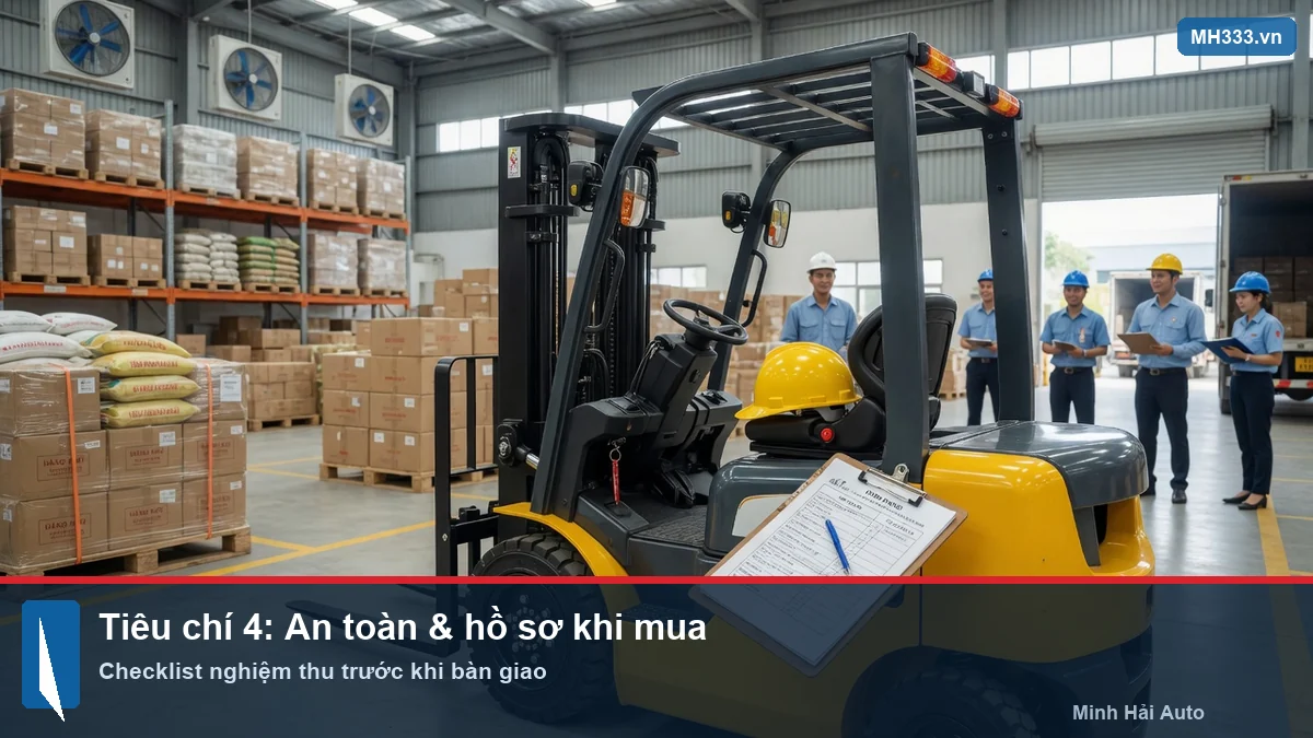 Checklist chọn mua và nghiệm thu xe nâng hàng