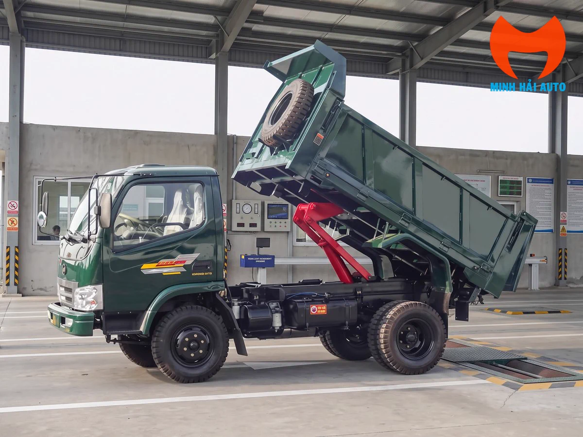 Cơ cấu nâng hạ thùng xe ben Hoa Mai 4,95 tấn