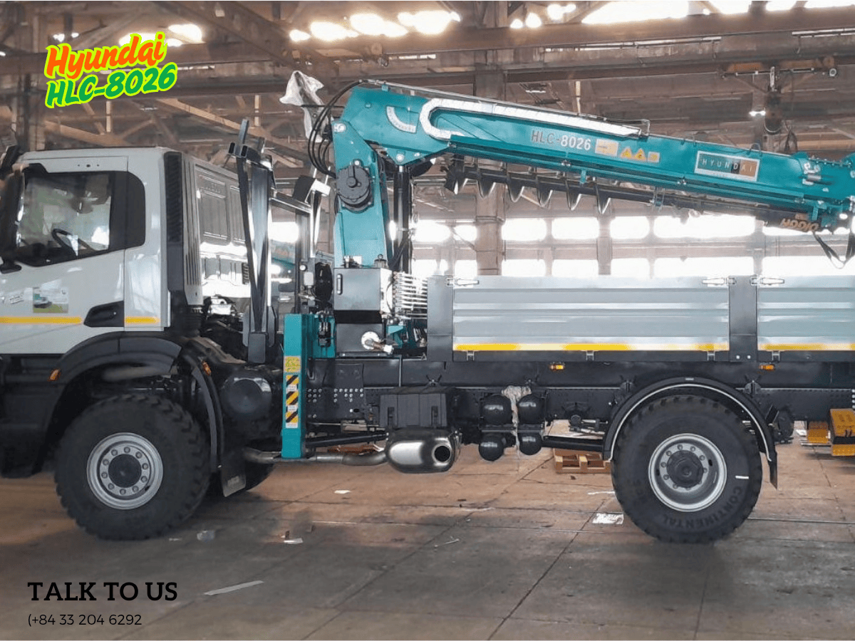 Xe Tải Gắn Cẩu Khoan Lỗ Chuyên Dụng Hyundai Everdigm HLC-8026A