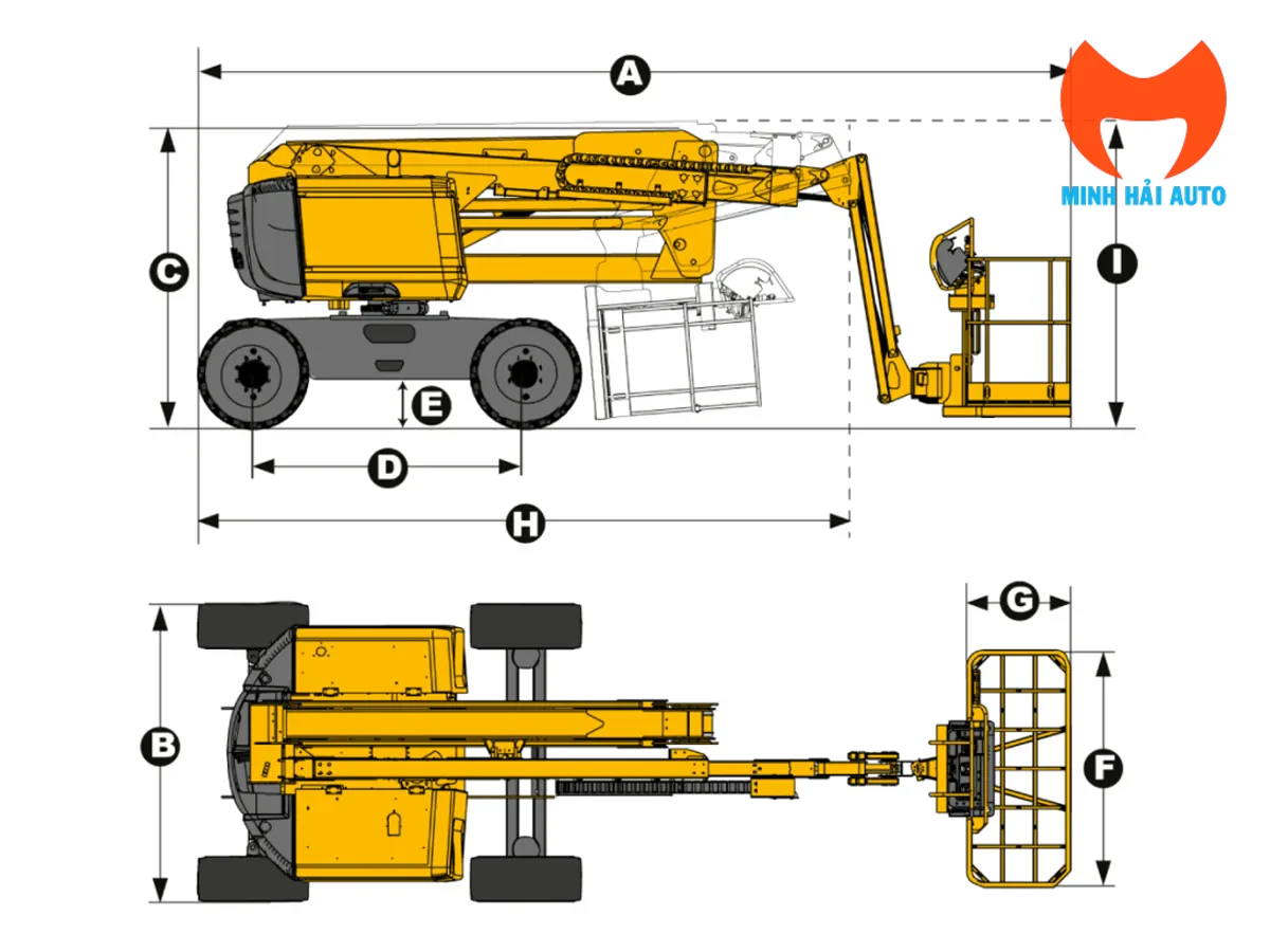 Bản vẽ kích thước Haulotte HA16 RTJ O