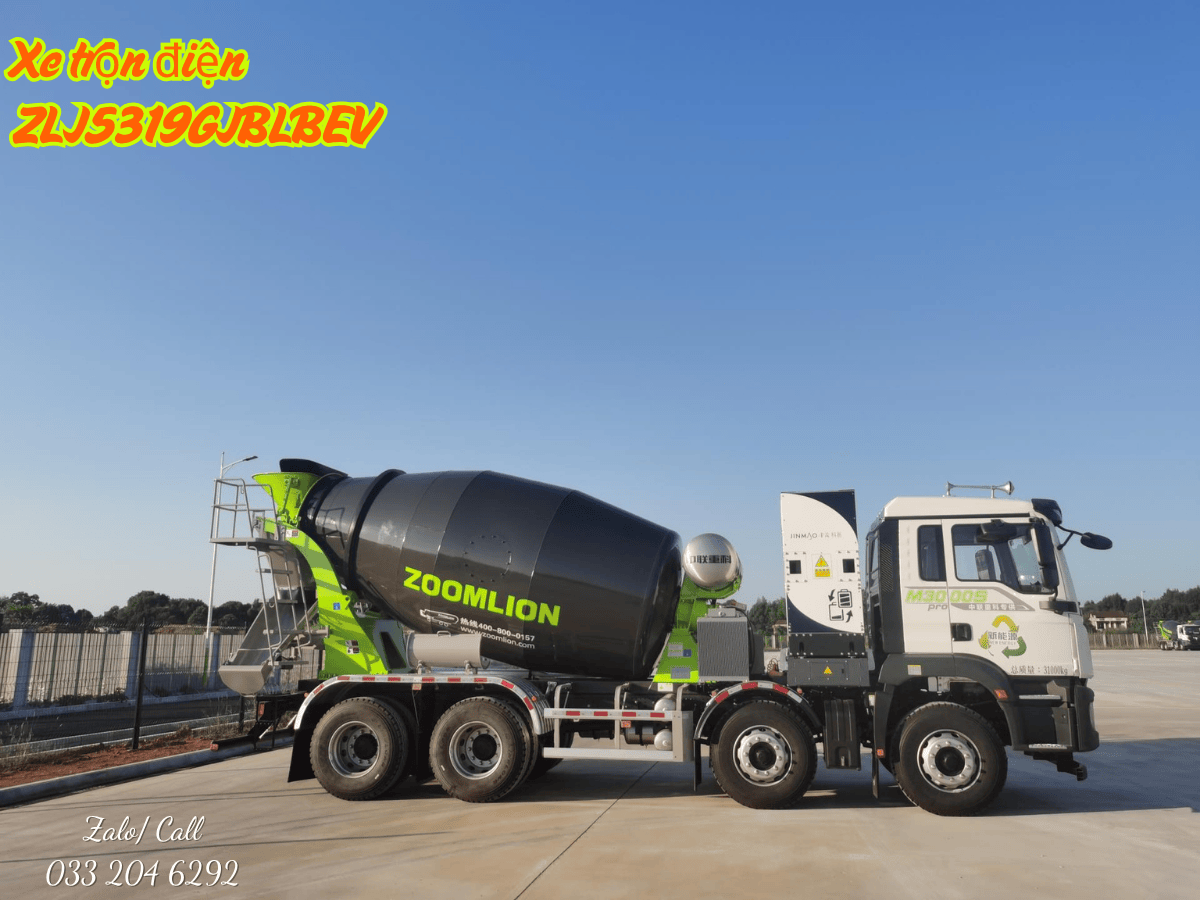 Hệ thống pin và cổng sạc nhanh của Xe trộn bê tông điện ZLJ5319GJBLBEV.