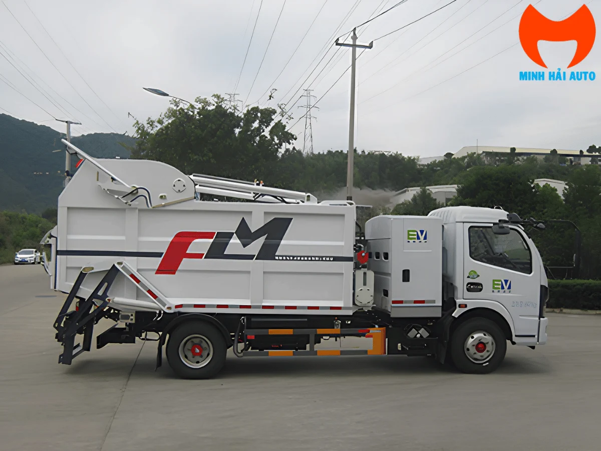 Hệ thống ép rác phía sau Dongfeng EV 7.5 khối