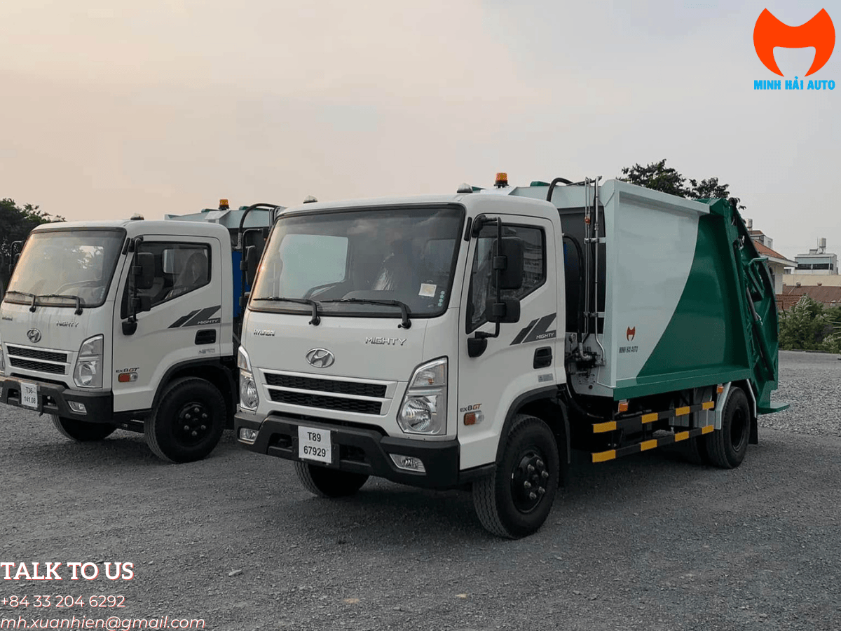 Xe chở rác Hyundai 9 khối MIGHTY EX8 đời 2025